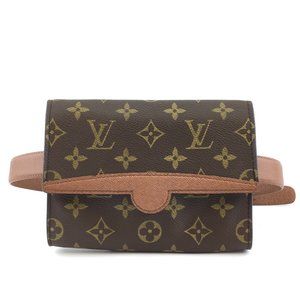 Waist Bag Bum bag Bumbag #44597 Ultra Rare Arche Two Way Brown Monogram Canvas